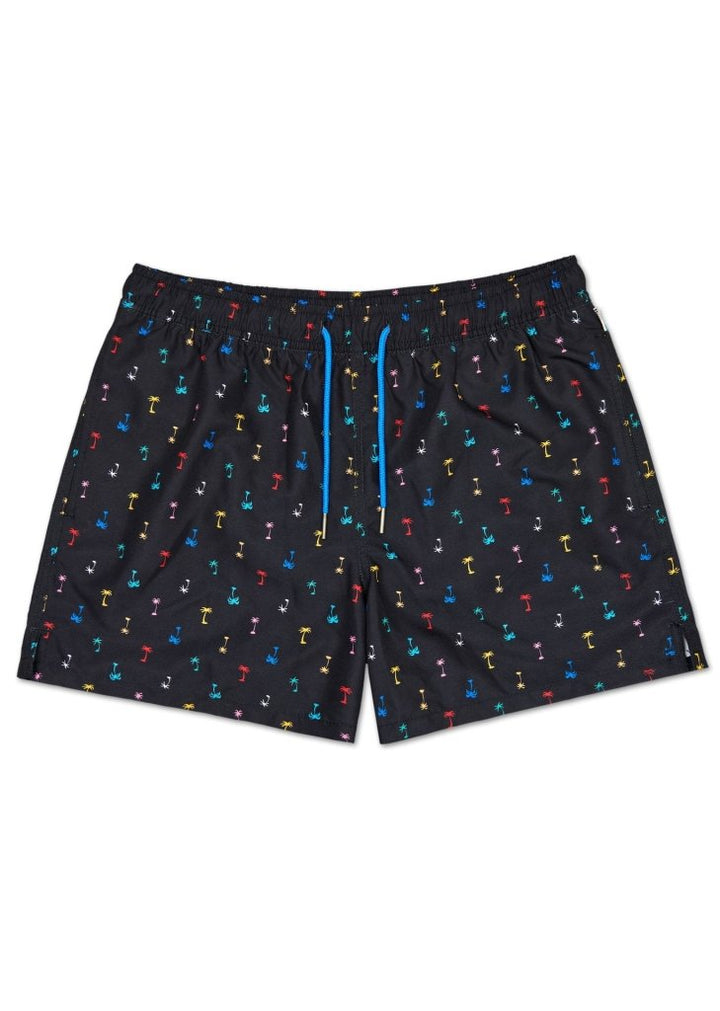 Sort Happy Socks Palm Beach Badeshorts M Happy Socks