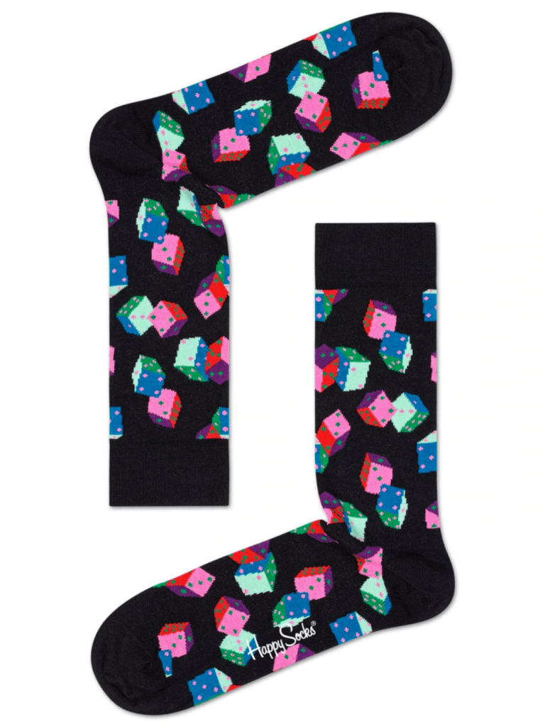 Sort Happy Socks Terning Strømpe Til Ham & Hende 36 - 40 Happy Socks