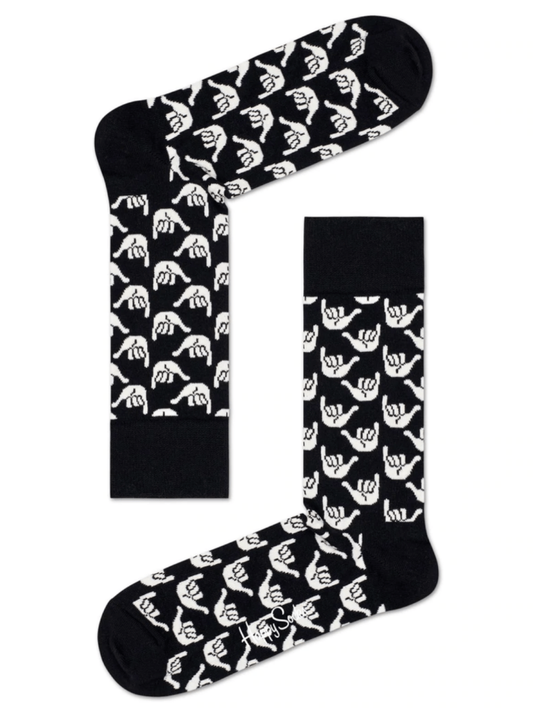 Sort & Hvid Happy Socks Gaveæske Til Ham 41 - 46 Happy Socks