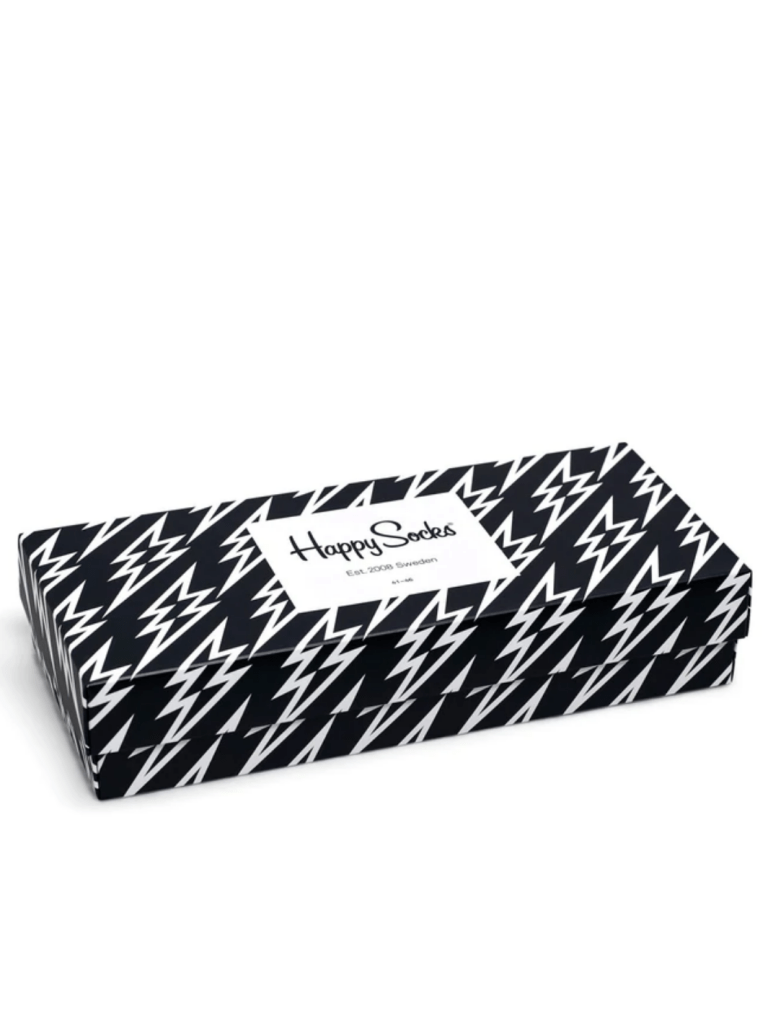 Sort & Hvid Happy Socks Gaveæske Til Ham 41 - 46 Happy Socks