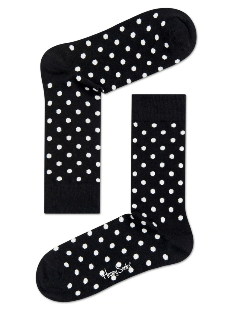 Sort Prikket Happy Socks Til Ham 41 - 46 Happy Socks