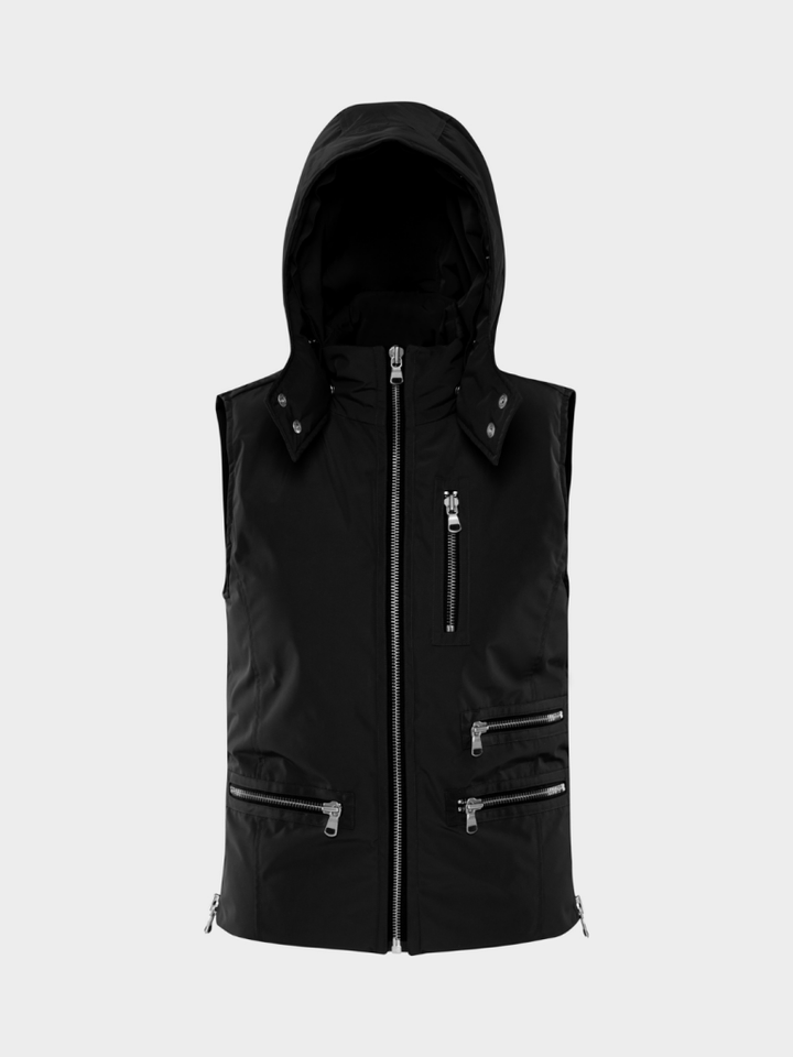 Sort SOS Womens Zig Down Ski Vest 34 SOS Black Snow