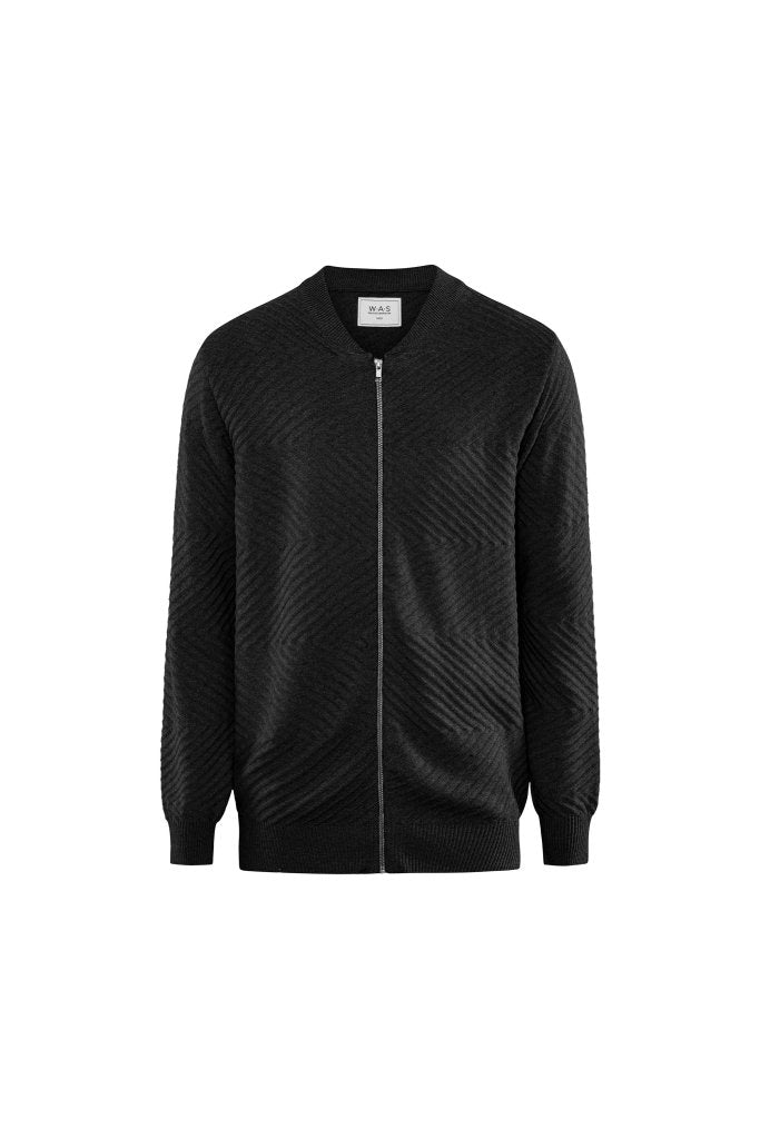 Sort Strikket W.A.S Boston Herre Cardigan S WeAreScandinavian