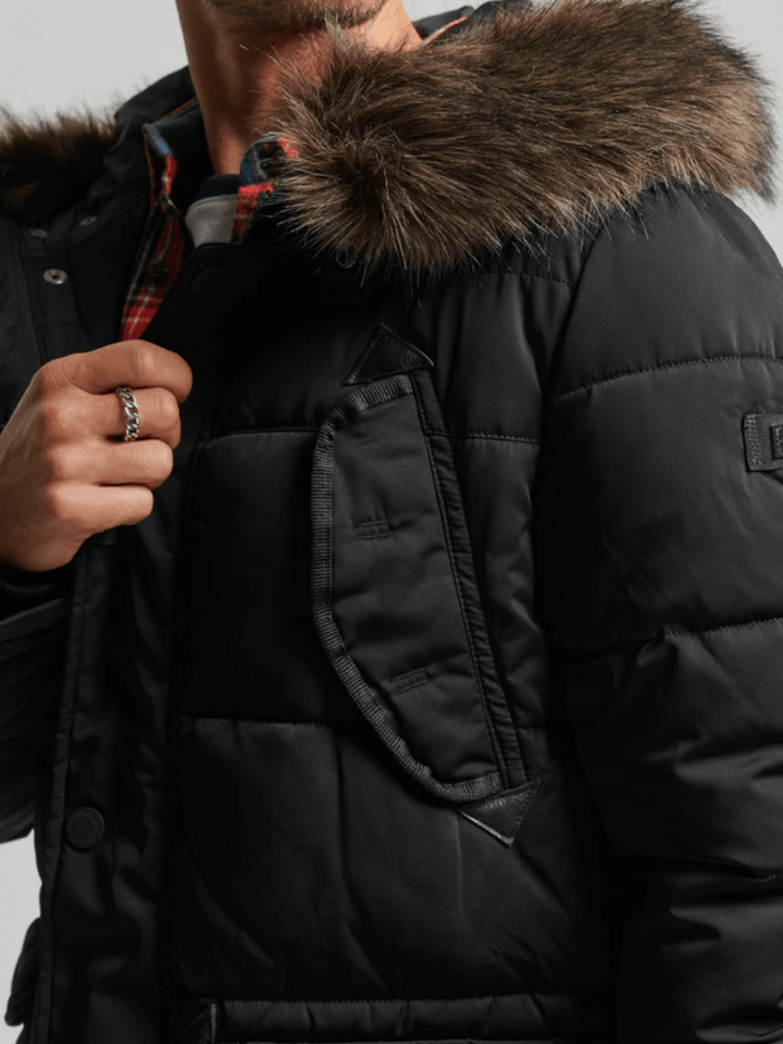 Sort Superdry Herre Parka Vinterjakke M Superdry