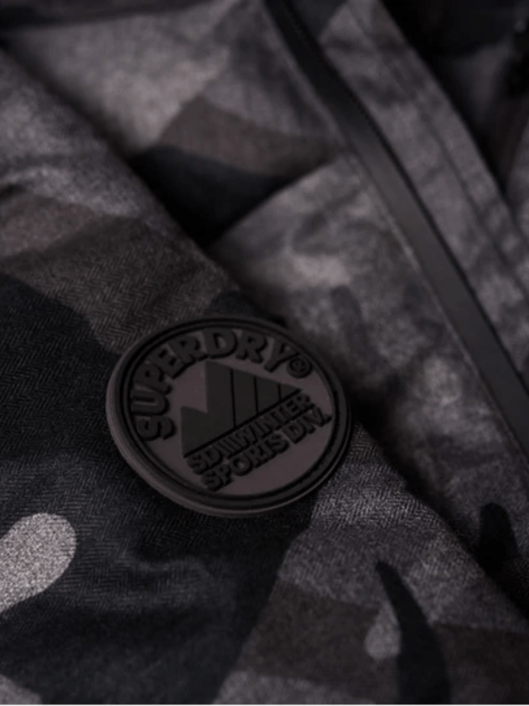 Sort/Grå Superdry Puffer Herre Camo Jakke L Superdry