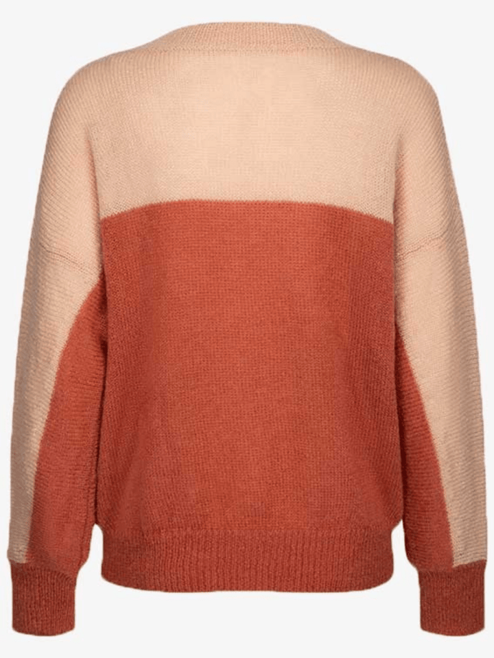 Tofarvet Månestråle Mohair strik Rust - Beige 0 Månestråle