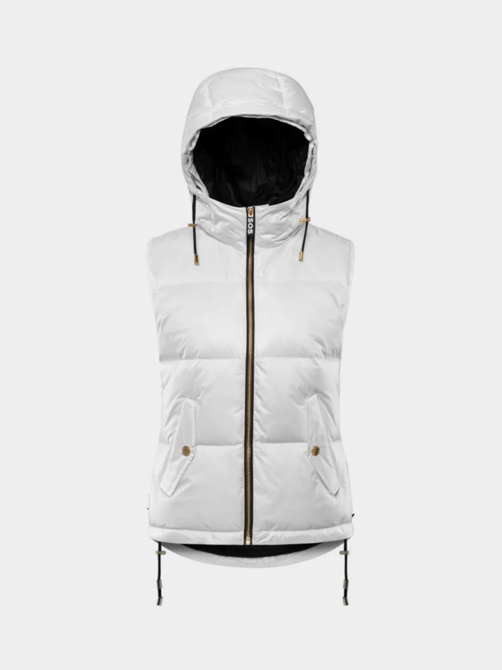 Womens Rose Down Ski Vest 34 SOS Black Snow